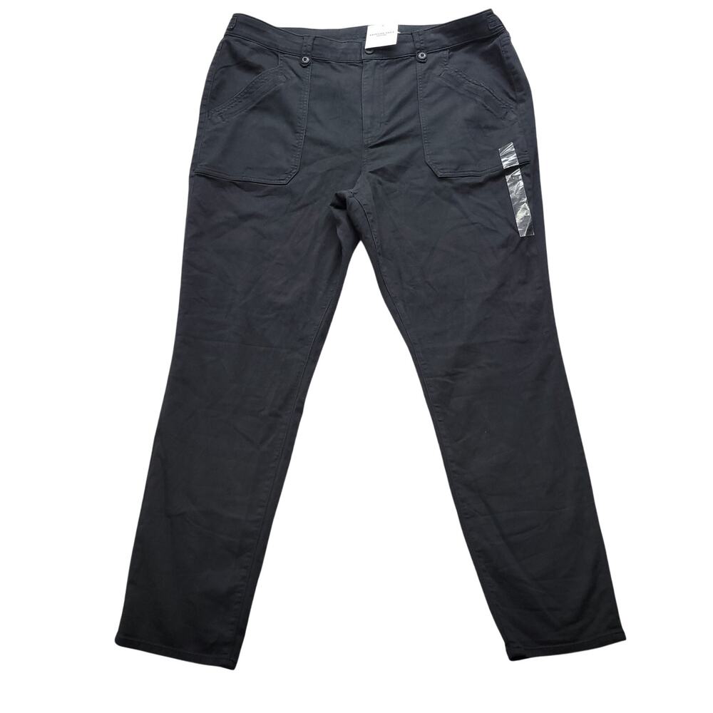 American Eagle Womens 20 Regular Classic Skinny Black Stretch Utility Pants NWT